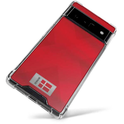Denmark Soccer Flag Google Pixel 6 Clear Case